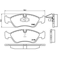 Remblokkenset, schijfrem BREMBO, u.a. für Opel, Daewoo, Vauxhall, Chevrolet
