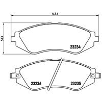 Remblokkenset, schijfrem BREMBO, u.a. für Daewoo, Chevrolet
