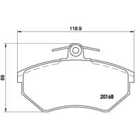 Remblokkenset, schijfrem BREMBO, u.a. für VW, Seat, Geely