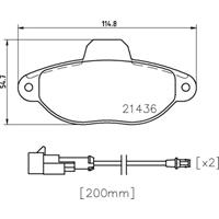 Remblokkenset, schijfrem BREMBO, u.a. für Fiat, Ford