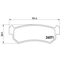 Remblokkenset, schijfrem BREMBO, u.a. für Daewoo, Chevrolet