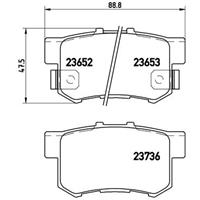 Remblokkenset, schijfrem BREMBO, u.a. für Acura, Honda