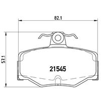 Remblokkenset, schijfrem BREMBO, u.a. für Nissan