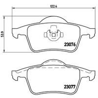 Remblokkenset, schijfrem BREMBO, u.a. für Volvo