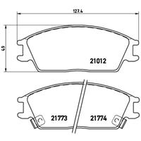 Remblokkenset, schijfrem BREMBO, u.a. für Hyundai