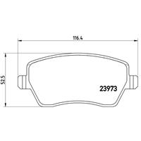 Remblokkenset, schijfrem BREMBO, u.a. für Renault, Dacia, Nissan, Lada, Mercedes-Benz