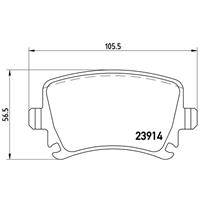 Remblokkenset, schijfrem BREMBO, u.a. für Skoda, Audi, VW, Seat