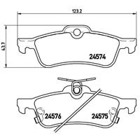 Remblokkenset, schijfrem BREMBO, u.a. für Toyota, Daihatsu