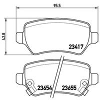 Remblokkenset, schijfrem BREMBO, u.a. für Opel, Vauxhall, Chevrolet, KIA, Lada