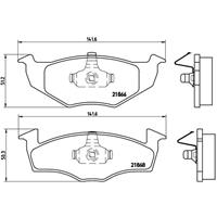 Remblokkenset, schijfrem BREMBO, u.a. für VW, Skoda, Seat