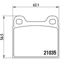 Remblokkenset, schijfrem BREMBO, u.a. für Mercedes-Benz, Opel, Maserati, Volvo