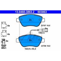 Remblokkenset, schijfrem ATE, u.a. für Citroën, Peugeot, Fiat, Alfa Romeo