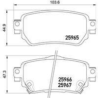 Remblokkenset, schijfrem BREMBO, u.a. für Renault, Nissan