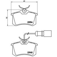 Remblokkenset, schijfrem BREMBO, u.a. für VW, Seat, Ford
