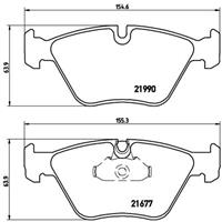 Remblokkenset, schijfrem BREMBO, u.a. für BMW