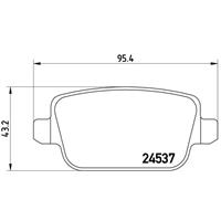 Remblokkenset, schijfrem BREMBO, u.a. für Ford