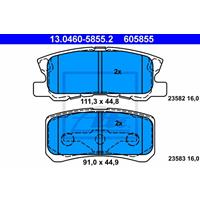 Remblokkenset, schijfrem ATE, u.a. für Mitsubishi, Jeep, Chrysler, Citroën, Lancia, Peugeot