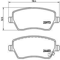 Remblokkenset, schijfrem BREMBO, u.a. für Suzuki, Opel, Vauxhall