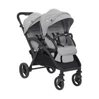 Joie Zwillings- & Geschwisterwagen Evalite Duo inkl. Regenverdeck, Gray Flannel grau