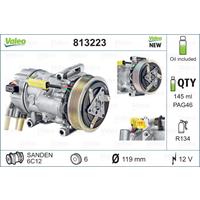 Compressor, airconditioning NEW ORIGINAL PART Valeo, Spanning (Volt)12V, u.a. für Peugeot, Citroën