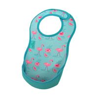 Lätzchen Bibetta UltraBib Neoprenlätzchen Flamingos türkis-kombi Gr. 20 x 40