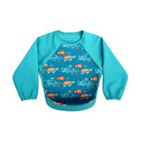 Lätzchen Bibetta UltraBib Neoprenlätzchen tropical Fish mit Raglan-Ärmeln blau-kombi Gr. 20 x 40