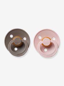 BiBs Retro Fopspeen Dark Oak / Old Rose 0-6 Mnd 2 Stuks
