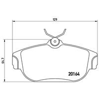 Remblokkenset, schijfrem BREMBO, u.a. für Volvo