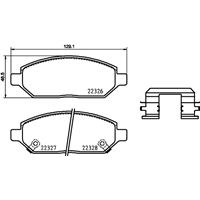 Remblokkenset, schijfrem BREMBO, u.a. für Opel, Vauxhall