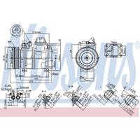 Compressor, airconditioning NISSENS, Spanning (Volt)12V, u.a. für BMW