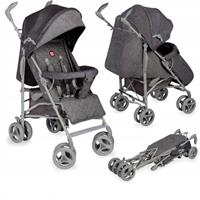 Lionelo - Irma - Luxe buggy met beenwarmer, klamboe en regenhoes - Grijs/Donker Grijs