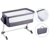 lionelo Beistellbett Theo Dark Grey