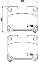 Remblokkenset, schijfrem BREMBO, u.a. für Toyota