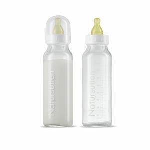 Natursutten set van twee glazen drinkflessen - 240 ml