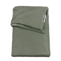 Meyco Knit Basic Velours Wiegdeken Forest Green 75 x 100 cm