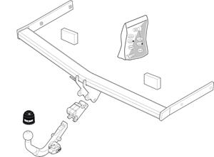 Diagonaal Afneembare Trekhaak Brink Ref. 446700