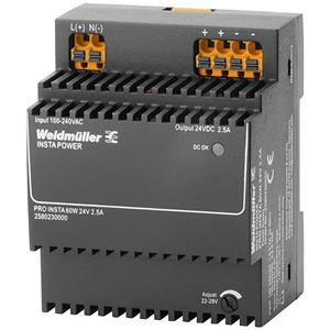 PRO INSTA 60W 24V 2.5A DIN-rail netvoeding 24 V/DC 60 W