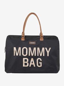 Childwood Childhome Wickeltasche "Mommy Bag" aus Nylon (55x30x30 cm) inkl. Schultergurt & Wickelunterlage, in schwarz / gold