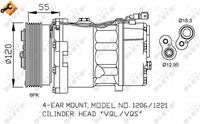 Compressor, airconditioning EASY FIT NRF, u.a. für VW, Seat, Ford, Skoda, Audi