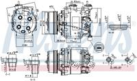 Compressor, airconditioning NISSENS, Spanning (Volt)12V, u.a. für Honda