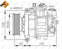 Compressor, airconditioning EASY FIT NRF, u.a. für Audi, Seat