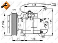 Compressor, airconditioning EASY FIT NRF, u.a. für Mazda