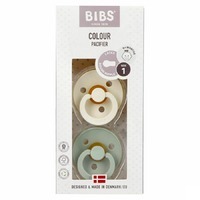 Bibs Retro Fopspeen Sage / Ivory 0-6 Mnd 2 Stuks