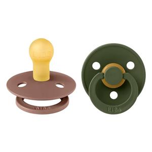 BiBs Retro Fopspeen Woodchuck / Hunter Green 0-6 Mnd 2 Stuks