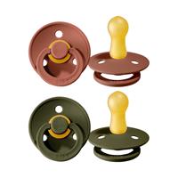 BiBS - Colour Pacifier - Maat 2 - Fopspeen - 2 stuks - Woodchuck / Hunter Green