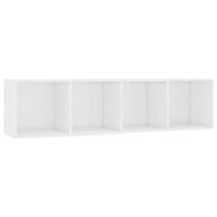 Boekenkast/Tv-meubel 143x30x36 cm hoogglans wit