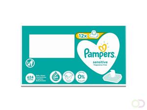 Pampers Sensitive voordeelverpakking 12 x 52 babydoekjes