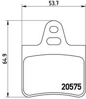 Remblokkenset, schijfrem BREMBO, u.a. für Citroën