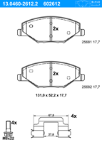 skoda Remblokkenset, schijfrem 13046026122