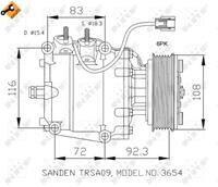 honda Compressor, airconditioning 32072